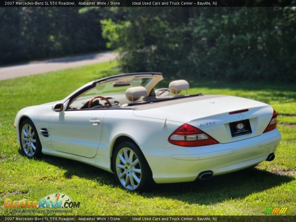 2007 Mercedes-Benz SL 550 Roadster Alabaster White / Stone Photo #7