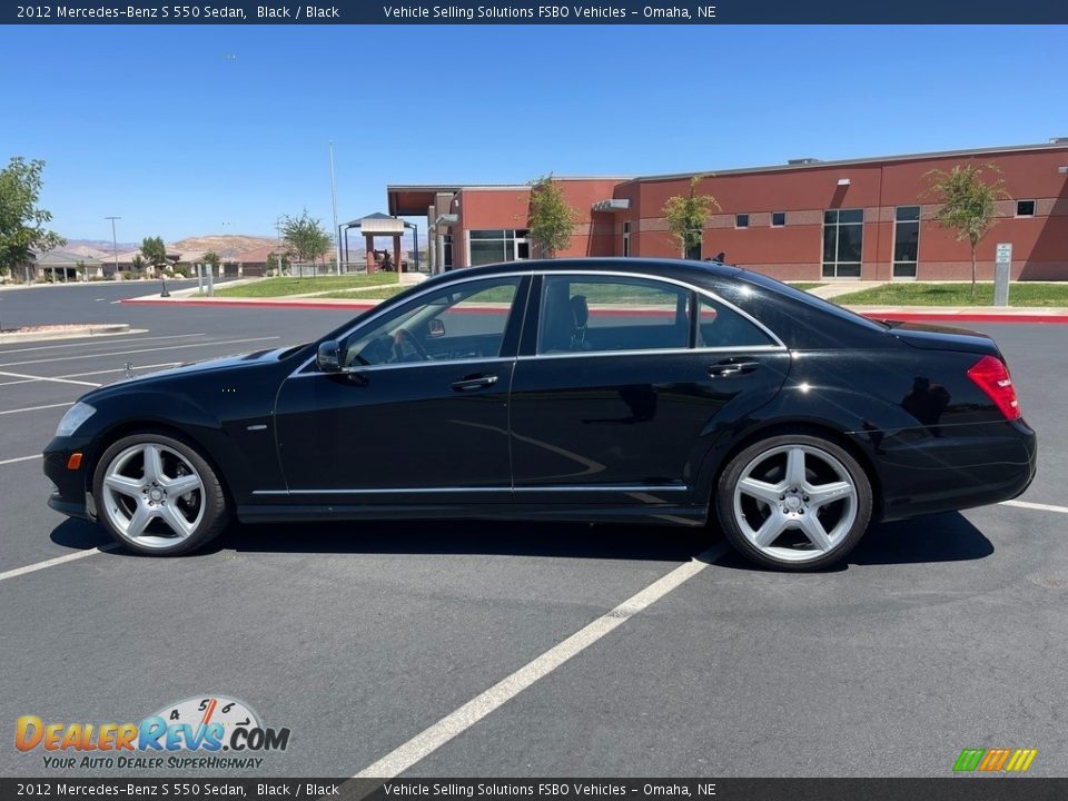 2012 Mercedes-Benz S 550 Sedan Black / Black Photo #1