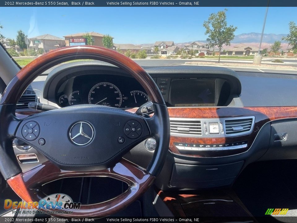 2012 Mercedes-Benz S 550 Sedan Black / Black Photo #3