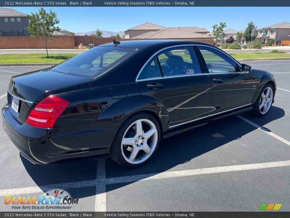 2012 Mercedes-Benz S 550 Sedan Black / Black Photo #12