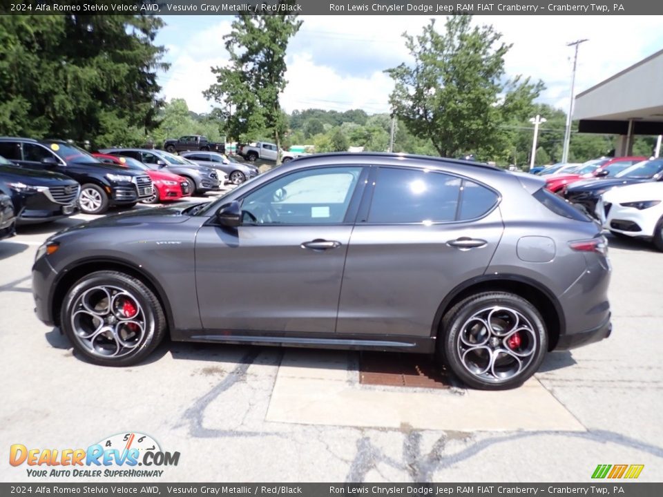 Vesuvio Gray Metallic 2024 Alfa Romeo Stelvio Veloce AWD Photo #2