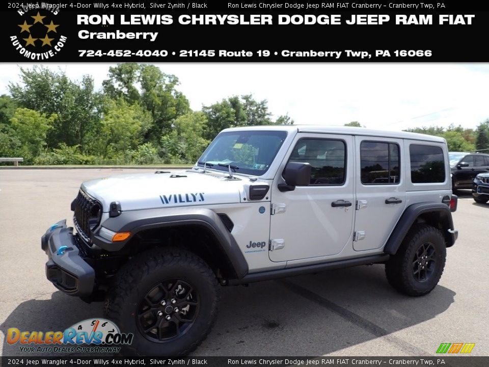 2024 Jeep Wrangler 4-Door Willys 4xe Hybrid Silver Zynith / Black Photo #1