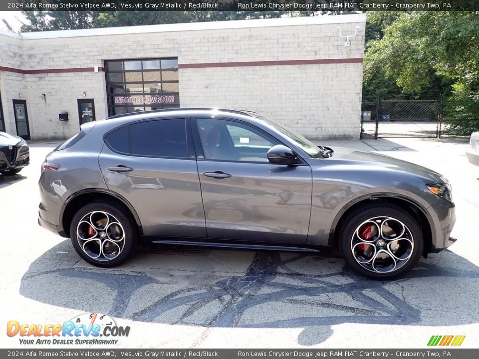 Vesuvio Gray Metallic 2024 Alfa Romeo Stelvio Veloce AWD Photo #6