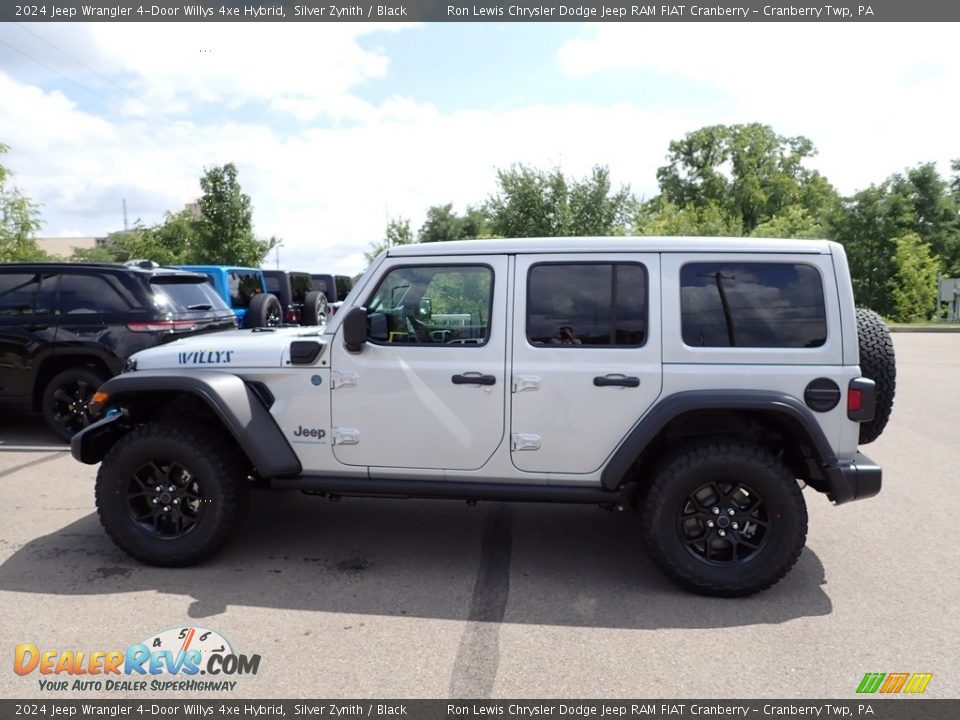 2024 Jeep Wrangler 4-Door Willys 4xe Hybrid Silver Zynith / Black Photo #2