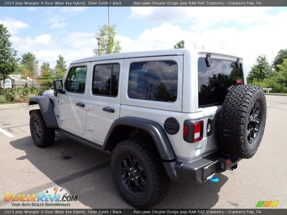 2024 Jeep Wrangler 4-Door Willys 4xe Hybrid Silver Zynith / Black Photo #3