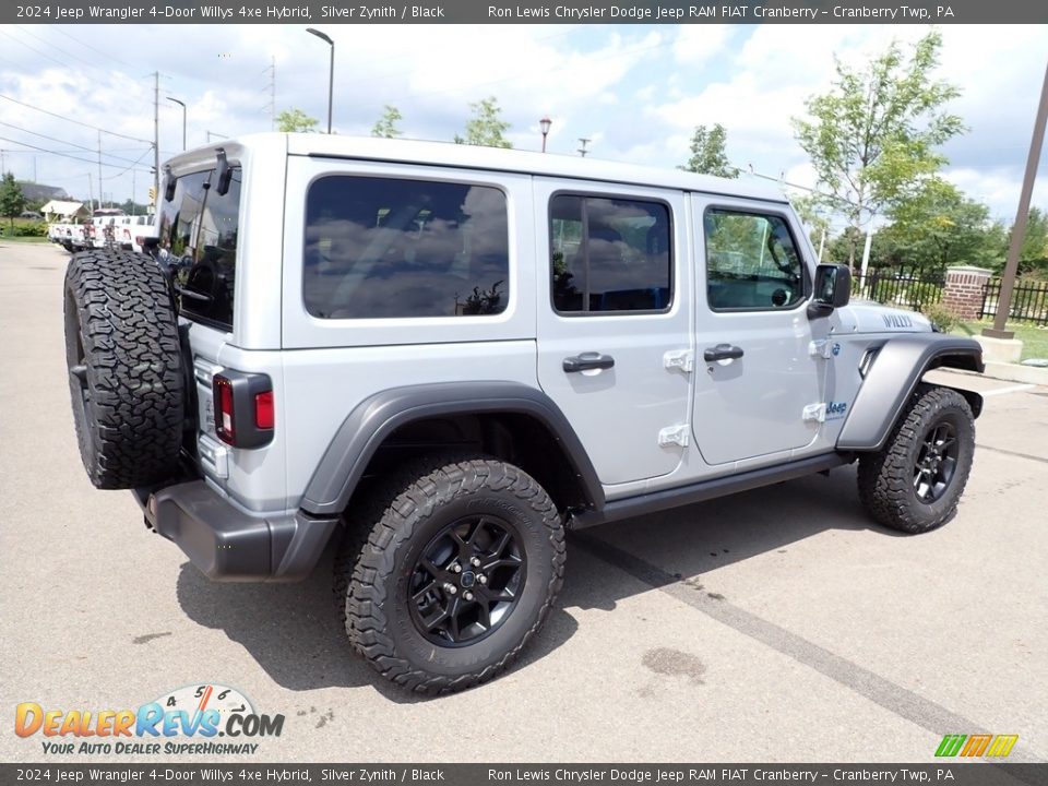 2024 Jeep Wrangler 4-Door Willys 4xe Hybrid Silver Zynith / Black Photo #5