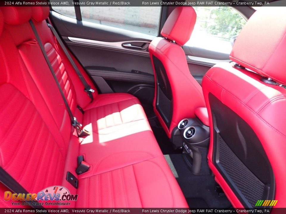 Rear Seat of 2024 Alfa Romeo Stelvio Veloce AWD Photo #11