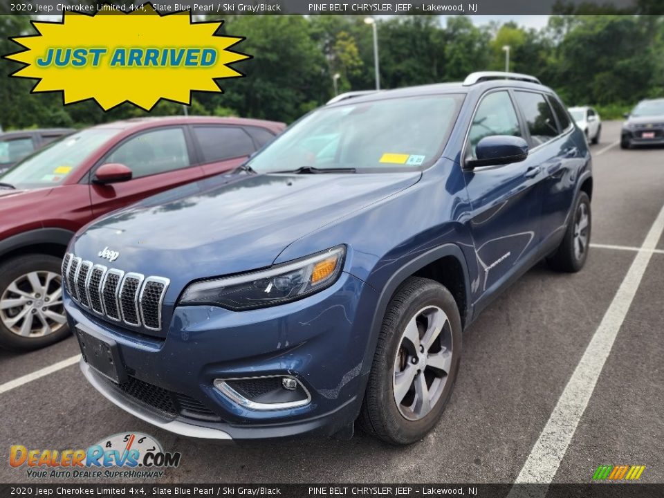 2020 Jeep Cherokee Limited 4x4 Slate Blue Pearl / Ski Gray/Black Photo #1