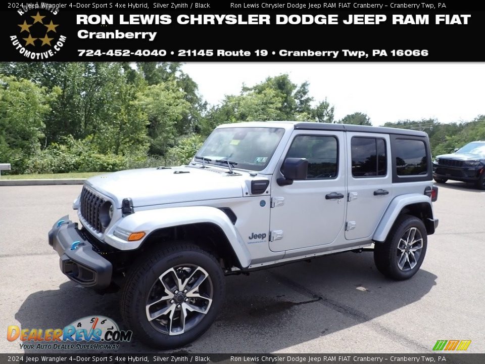 2024 Jeep Wrangler 4-Door Sport S 4xe Hybrid Silver Zynith / Black Photo #1