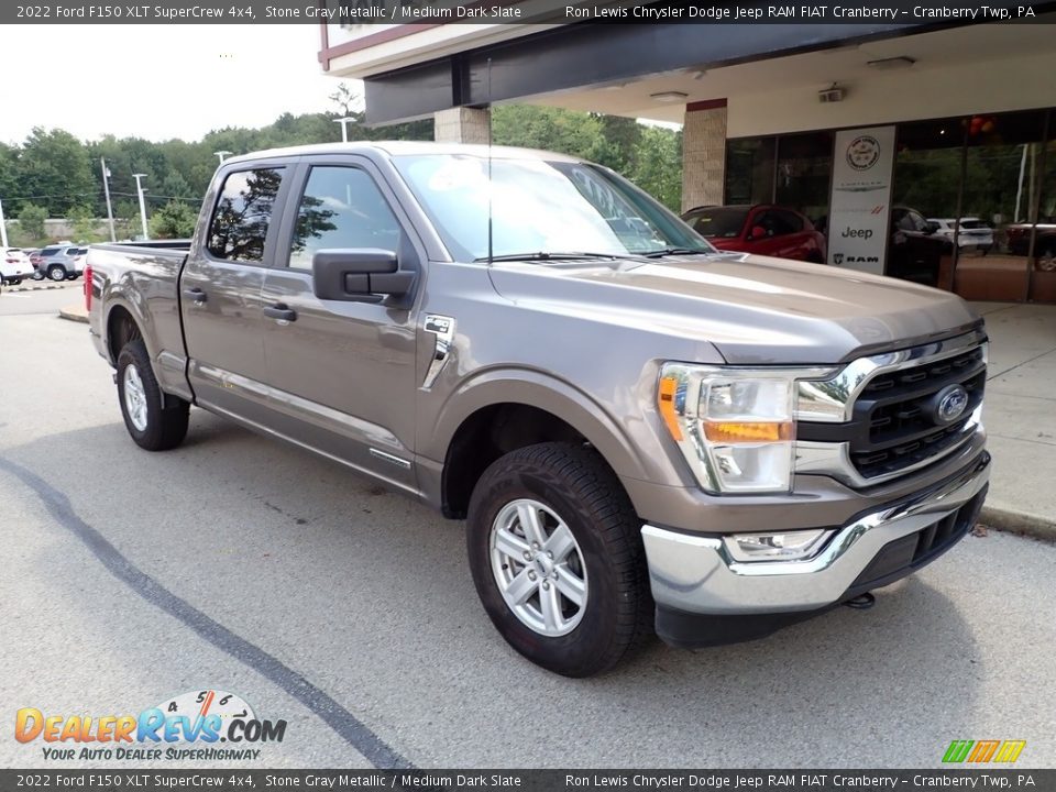 Stone Gray Metallic 2022 Ford F150 XLT SuperCrew 4x4 Photo #2