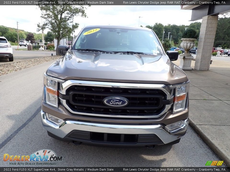 2022 Ford F150 XLT SuperCrew 4x4 Stone Gray Metallic / Medium Dark Slate Photo #3