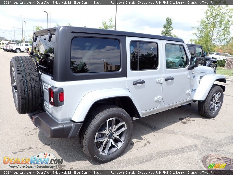 2024 Jeep Wrangler 4-Door Sport S 4xe Hybrid Silver Zynith / Black Photo #5