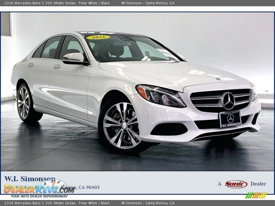 2016 Mercedes-Benz C 300 4Matic Sedan Polar White / Black Photo #1