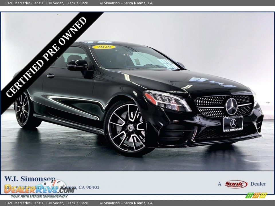 2020 Mercedes-Benz C 300 Sedan Black / Black Photo #1