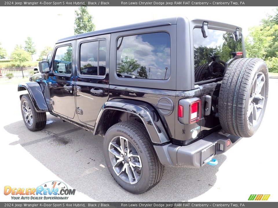 2024 Jeep Wrangler 4-Door Sport S 4xe Hybrid Black / Black Photo #3