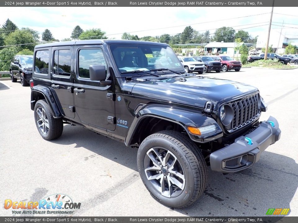 Front 3/4 View of 2024 Jeep Wrangler 4-Door Sport S 4xe Hybrid Photo #7