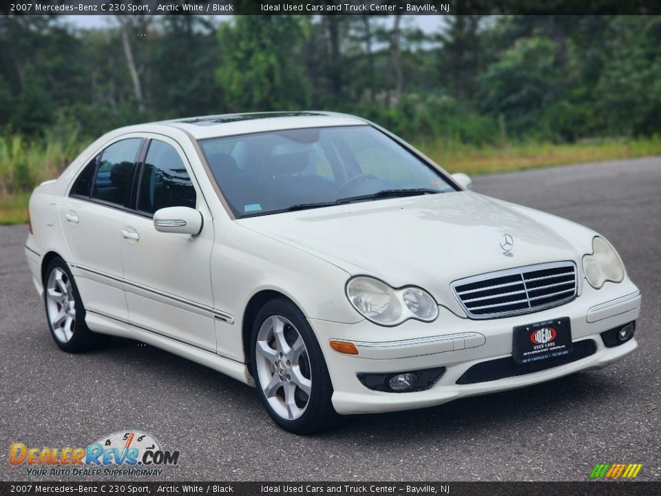 2007 Mercedes-Benz C 230 Sport Arctic White / Black Photo #2