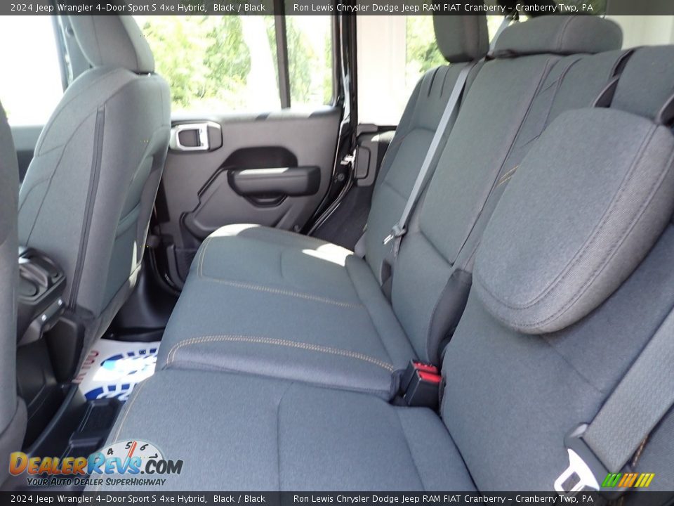 Rear Seat of 2024 Jeep Wrangler 4-Door Sport S 4xe Hybrid Photo #12