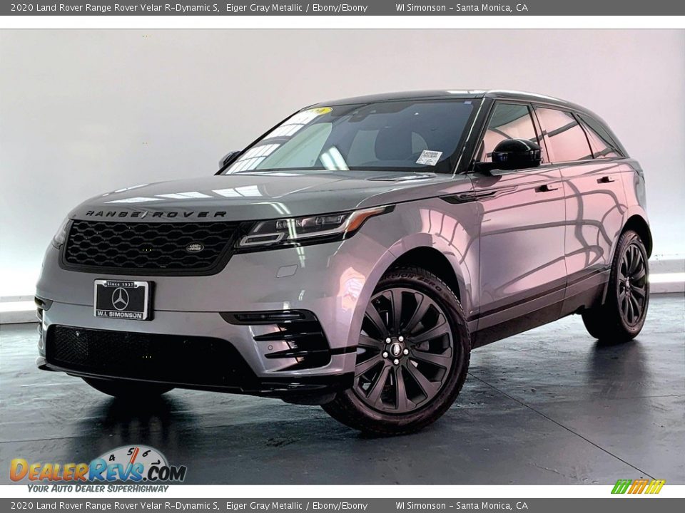 2020 Land Rover Range Rover Velar R-Dynamic S Eiger Gray Metallic / Ebony/Ebony Photo #12