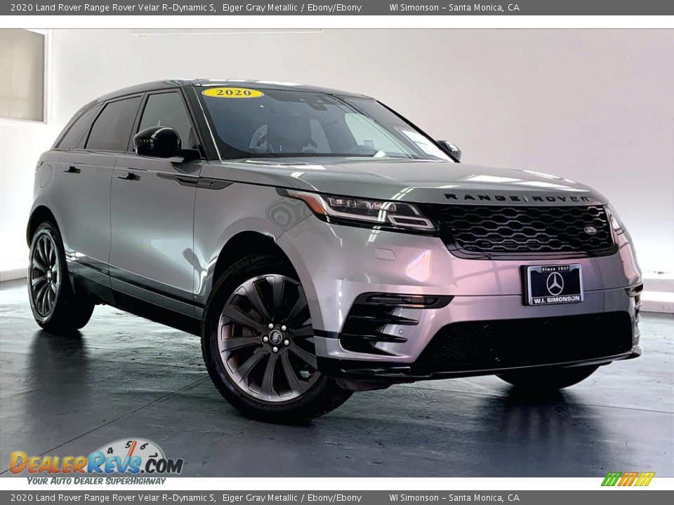 2020 Land Rover Range Rover Velar R-Dynamic S Eiger Gray Metallic / Ebony/Ebony Photo #34