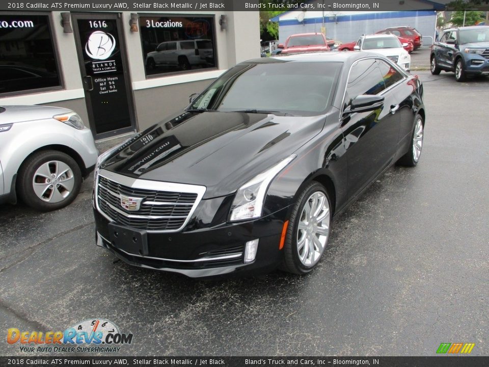 2018 Cadillac ATS Premium Luxury AWD Stellar Black Metallic / Jet Black Photo #2