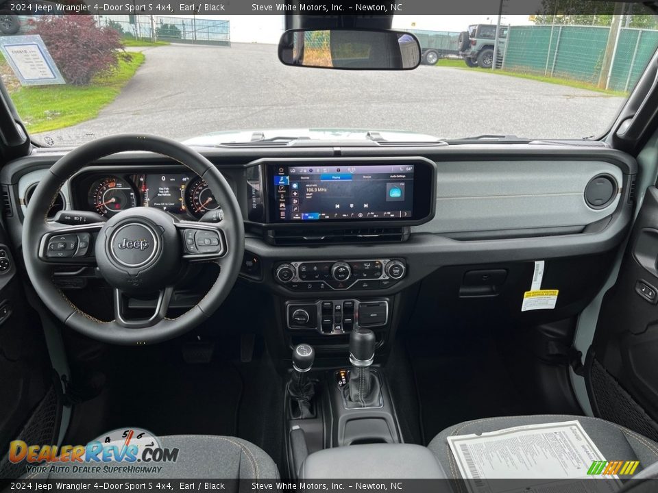 Dashboard of 2024 Jeep Wrangler 4-Door Sport S 4x4 Photo #17