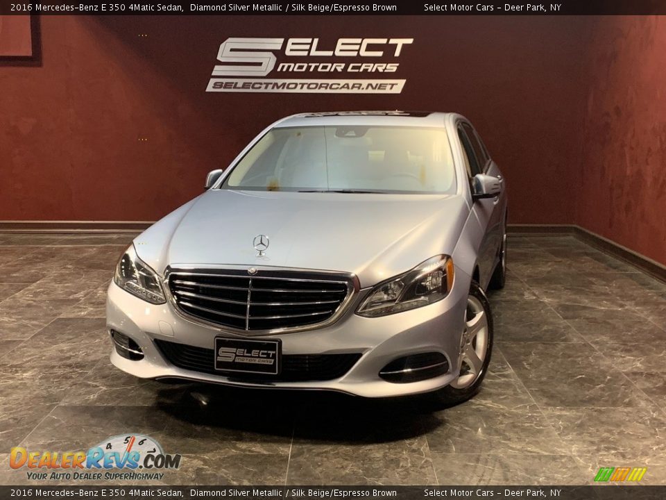 2016 Mercedes-Benz E 350 4Matic Sedan Diamond Silver Metallic / Silk Beige/Espresso Brown Photo #1