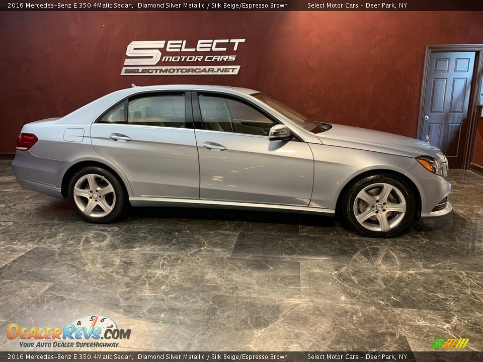 2016 Mercedes-Benz E 350 4Matic Sedan Diamond Silver Metallic / Silk Beige/Espresso Brown Photo #4