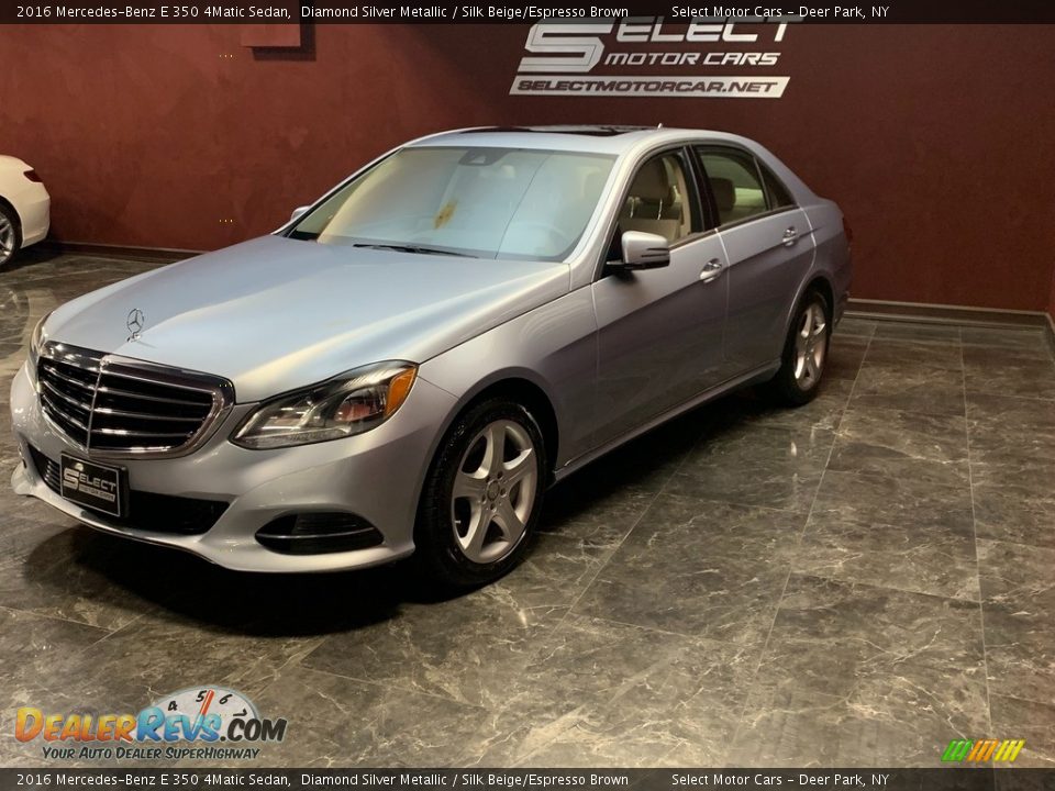 2016 Mercedes-Benz E 350 4Matic Sedan Diamond Silver Metallic / Silk Beige/Espresso Brown Photo #6