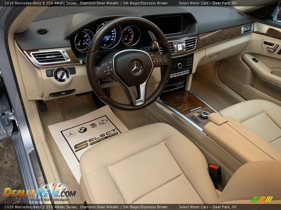 Silk Beige/Espresso Brown Interior - 2016 Mercedes-Benz E 350 4Matic Sedan Photo #9