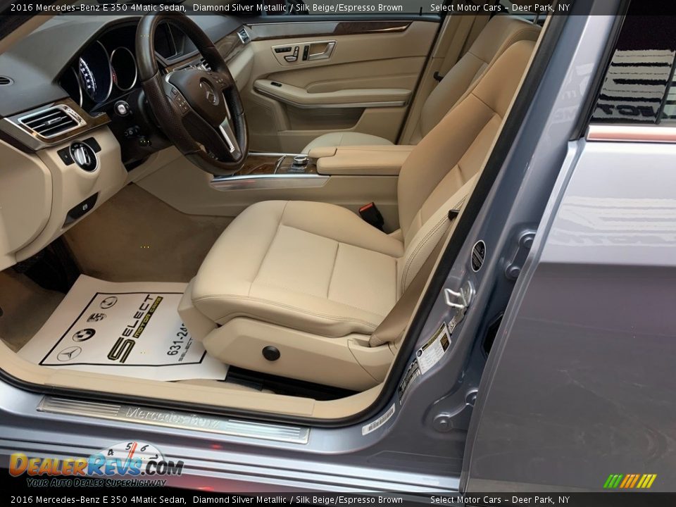 2016 Mercedes-Benz E 350 4Matic Sedan Diamond Silver Metallic / Silk Beige/Espresso Brown Photo #10