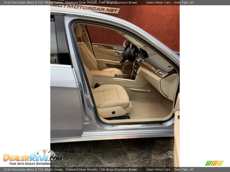 2016 Mercedes-Benz E 350 4Matic Sedan Diamond Silver Metallic / Silk Beige/Espresso Brown Photo #14