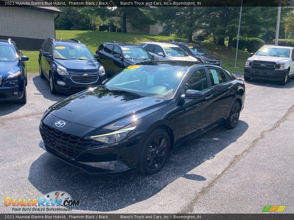 2021 Hyundai Elantra Blue Hybrid Phantom Black / Black Photo #2