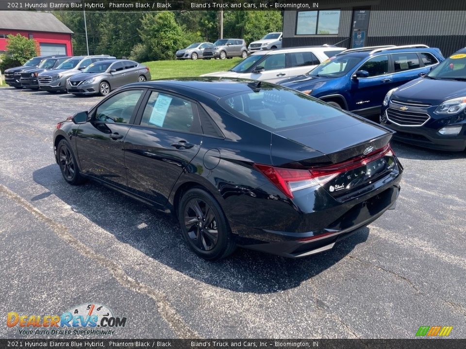 2021 Hyundai Elantra Blue Hybrid Phantom Black / Black Photo #3