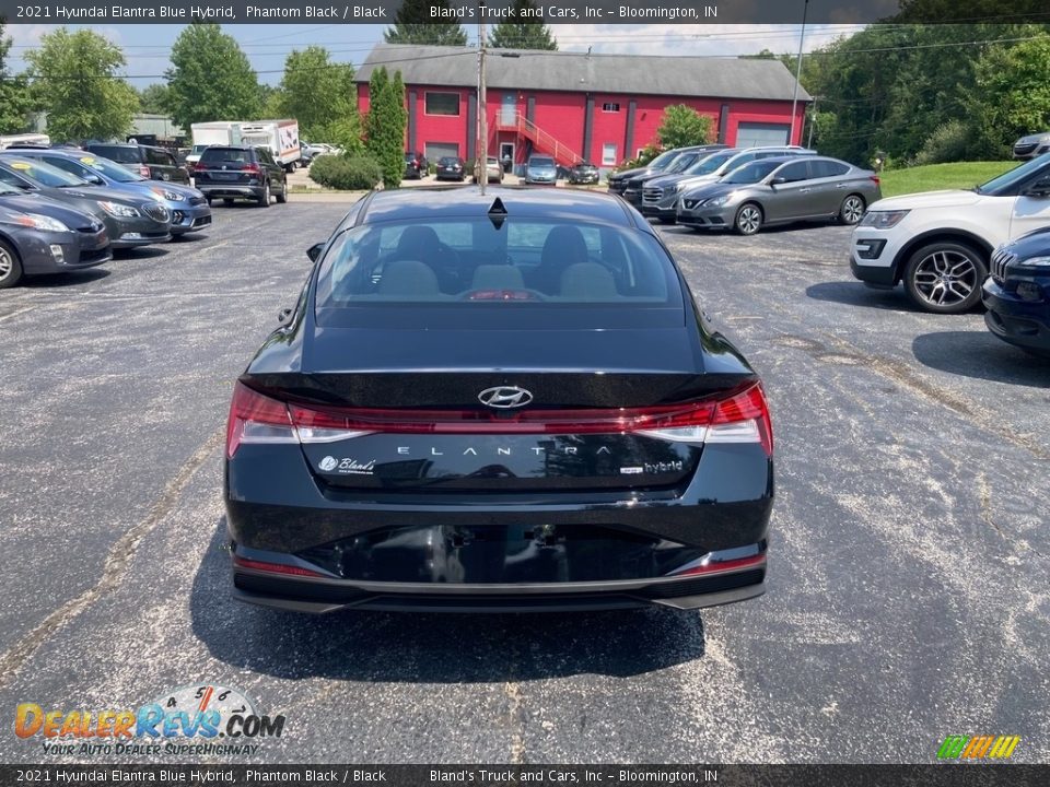 2021 Hyundai Elantra Blue Hybrid Phantom Black / Black Photo #4