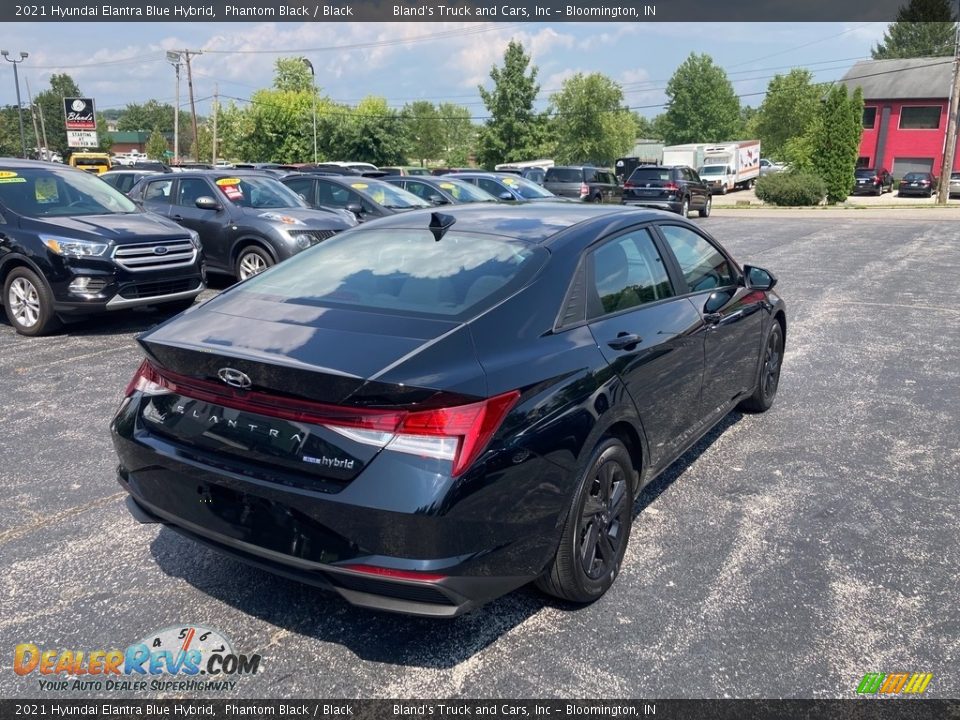 2021 Hyundai Elantra Blue Hybrid Phantom Black / Black Photo #6