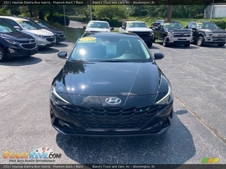 2021 Hyundai Elantra Blue Hybrid Phantom Black / Black Photo #8