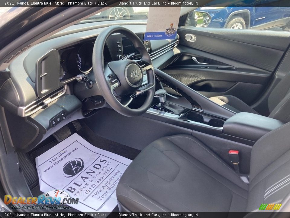 Front Seat of 2021 Hyundai Elantra Blue Hybrid Photo #11