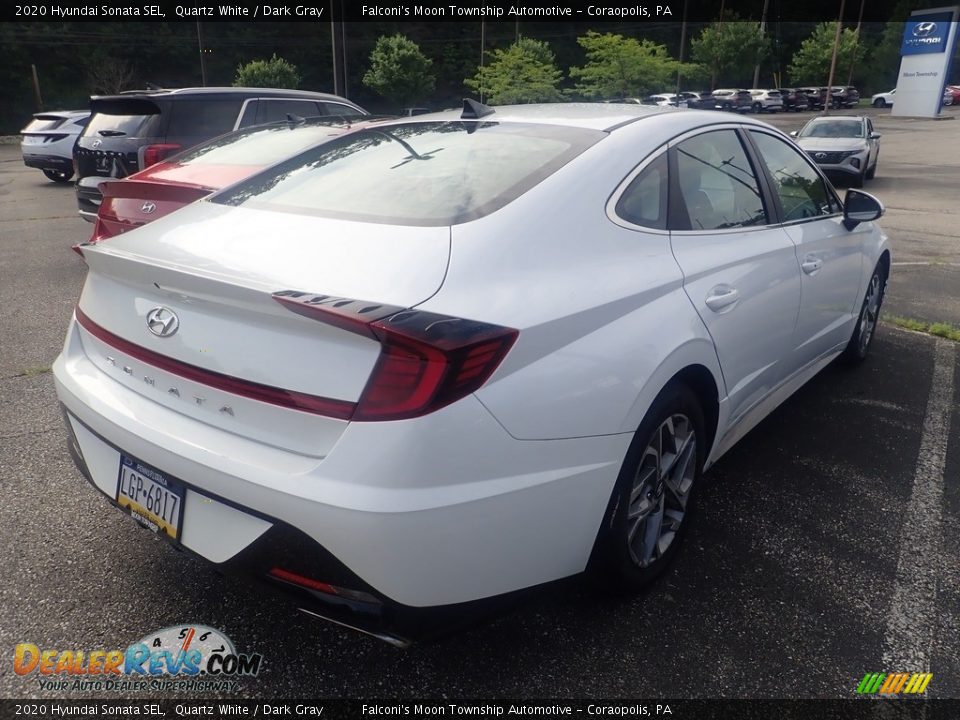 2020 Hyundai Sonata SEL Quartz White / Dark Gray Photo #4