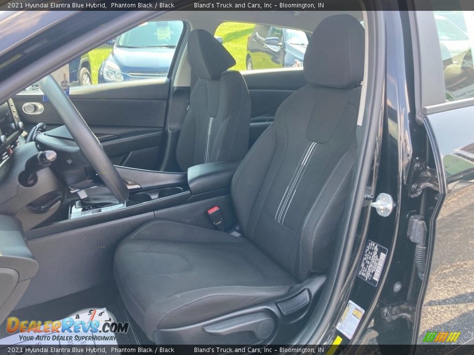 Front Seat of 2021 Hyundai Elantra Blue Hybrid Photo #12