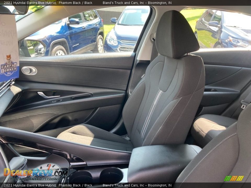 2021 Hyundai Elantra Blue Hybrid Phantom Black / Black Photo #13