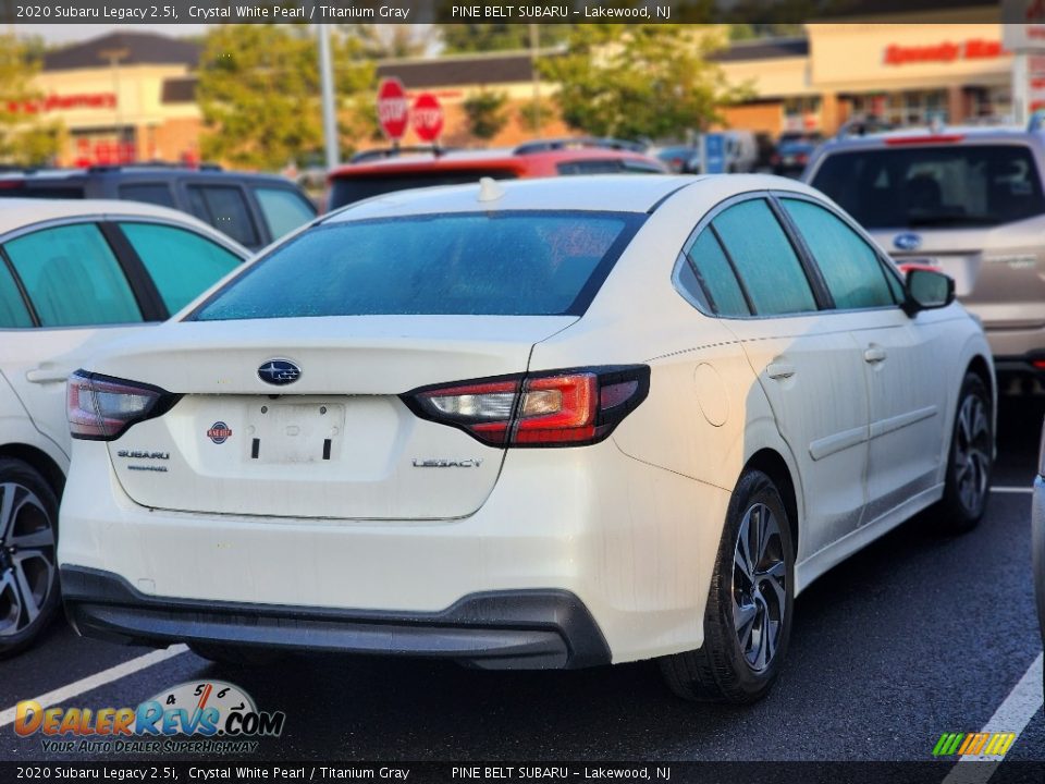 2020 Subaru Legacy 2.5i Crystal White Pearl / Titanium Gray Photo #3