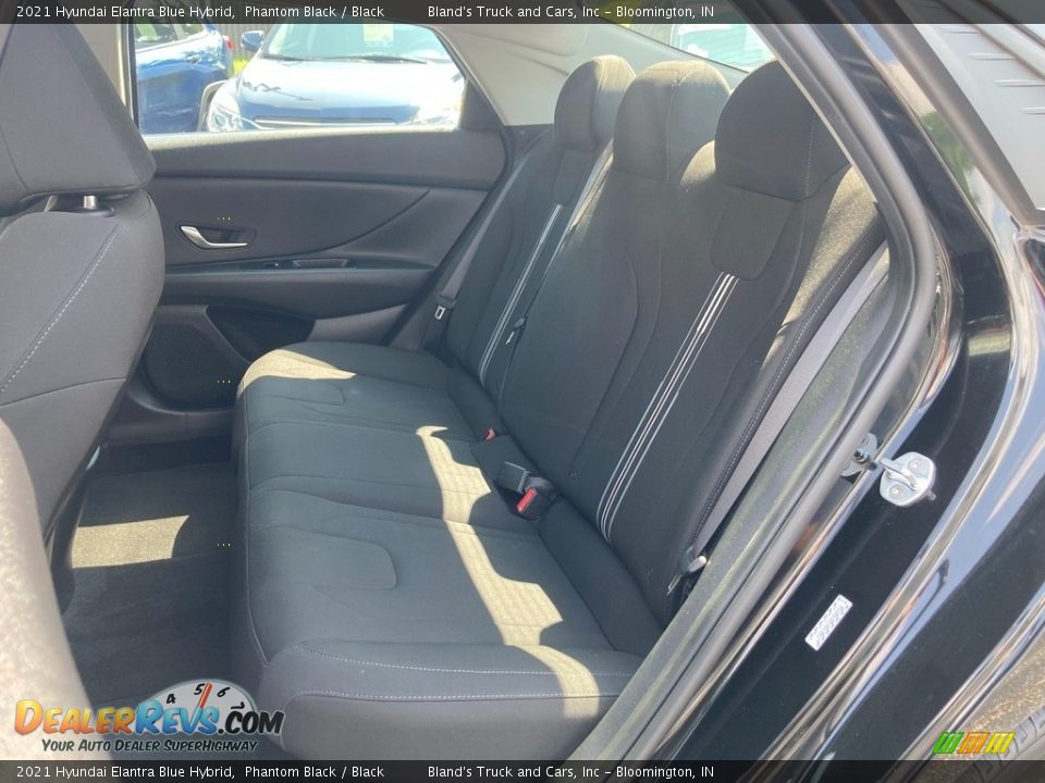 Rear Seat of 2021 Hyundai Elantra Blue Hybrid Photo #14