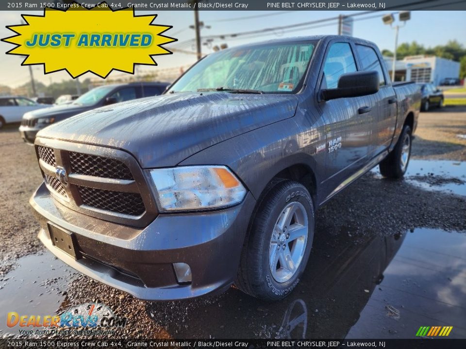 2015 Ram 1500 Express Crew Cab 4x4 Granite Crystal Metallic / Black/Diesel Gray Photo #1