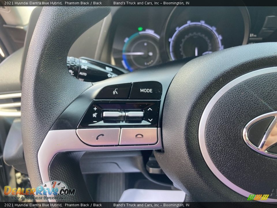 2021 Hyundai Elantra Blue Hybrid Steering Wheel Photo #18