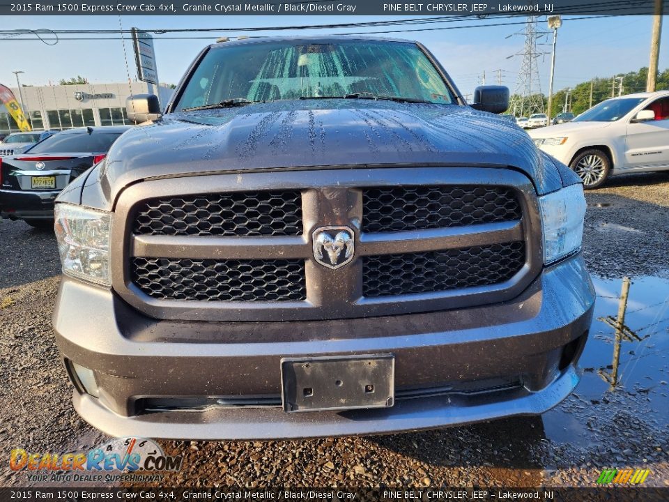 2015 Ram 1500 Express Crew Cab 4x4 Granite Crystal Metallic / Black/Diesel Gray Photo #2