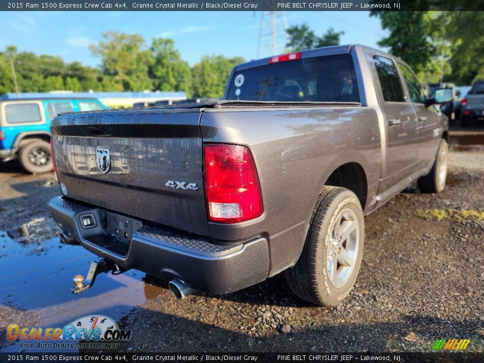 2015 Ram 1500 Express Crew Cab 4x4 Granite Crystal Metallic / Black/Diesel Gray Photo #3