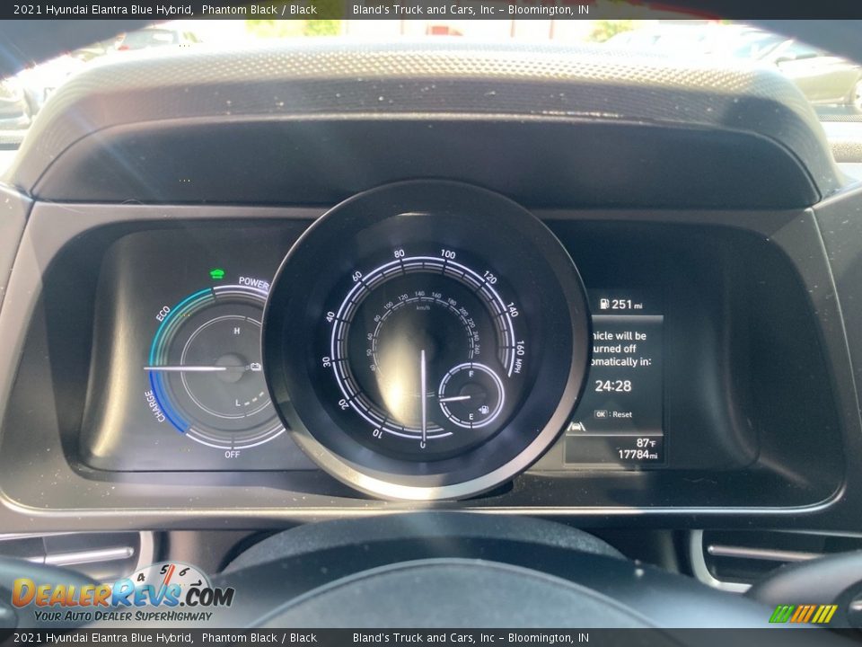 2021 Hyundai Elantra Blue Hybrid Gauges Photo #20