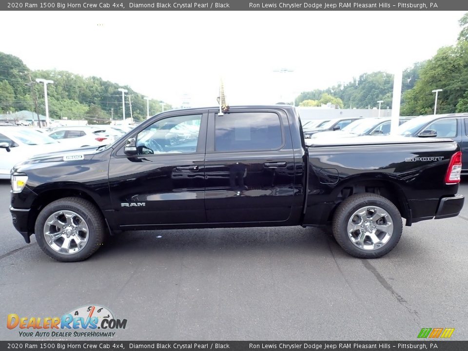 2020 Ram 1500 Big Horn Crew Cab 4x4 Diamond Black Crystal Pearl / Black Photo #2