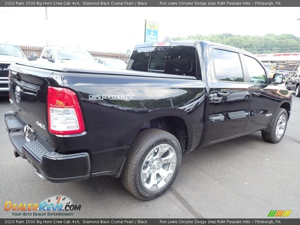 2020 Ram 1500 Big Horn Crew Cab 4x4 Diamond Black Crystal Pearl / Black Photo #6